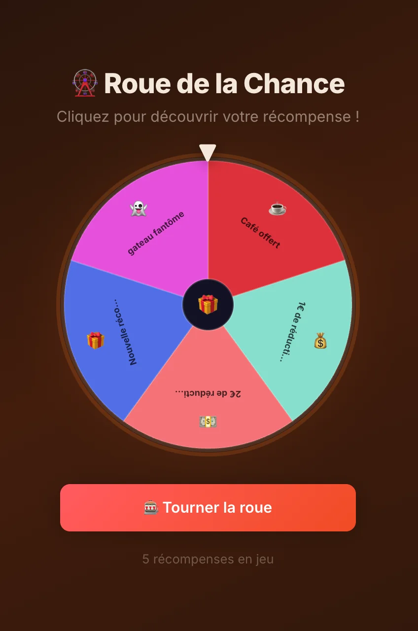 Roue de la chance – Récompenses