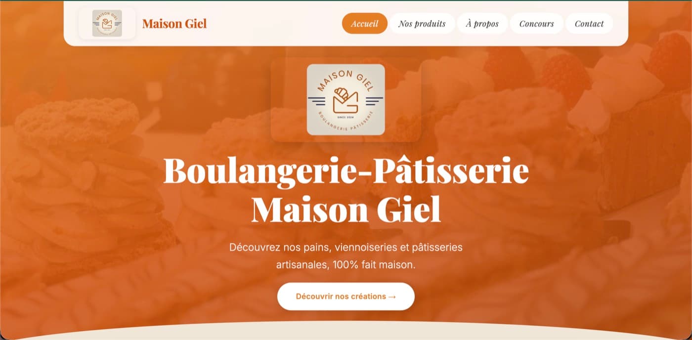Exemple de site vitrine réalisé par TRHOM — Maison Giel